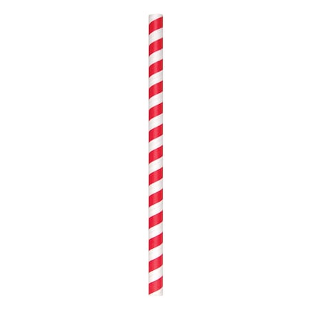 Aardvark 8.5" Red Striped Colossal Paper Straws PK 1480 61710005